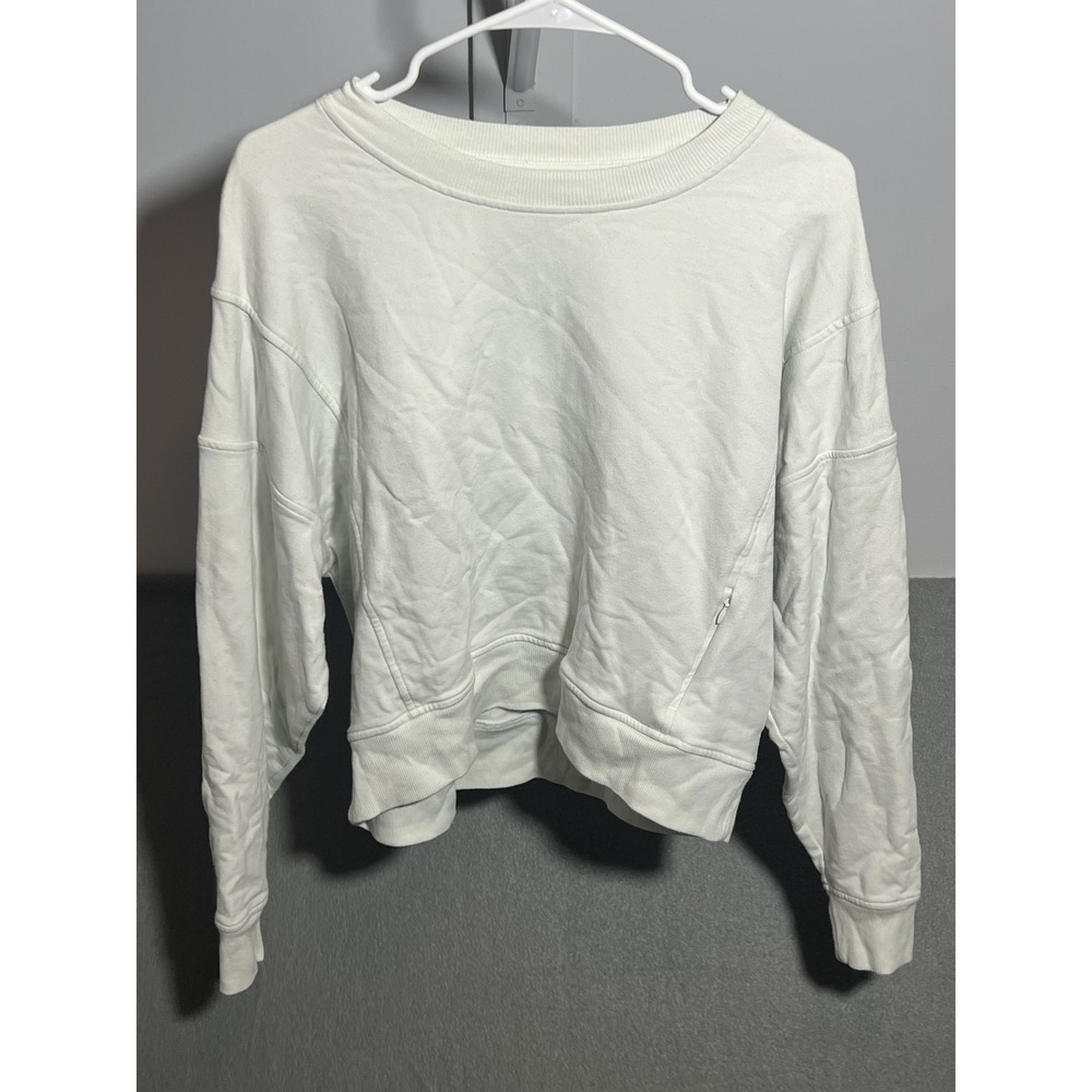 FLX Women's Size S Small Mint Green Crew Neck Long Sleeve Sweatshirt Activewear